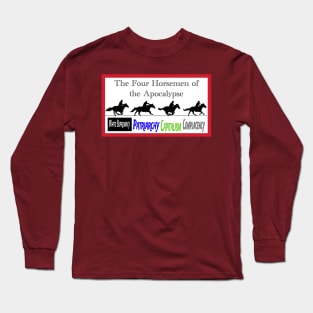 Four Horsemen of the Apocalypse - Red Border - Front Long Sleeve T-Shirt